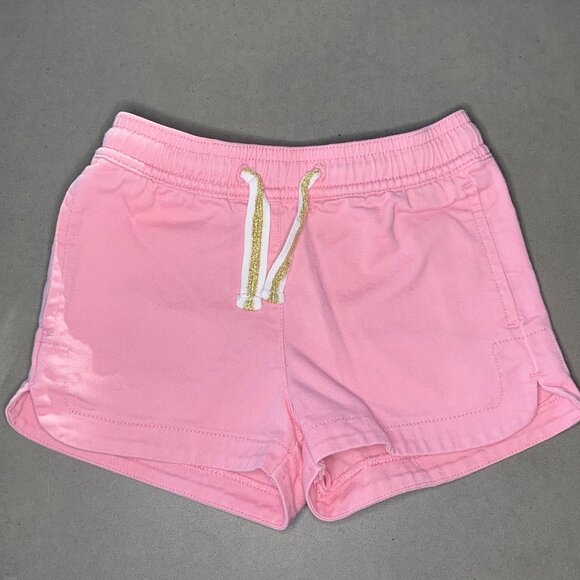 Crewcuts Other - Crewcuts Pink Pull-On Shorts Size 2 Girls Summer Shorts Gold Drawstring